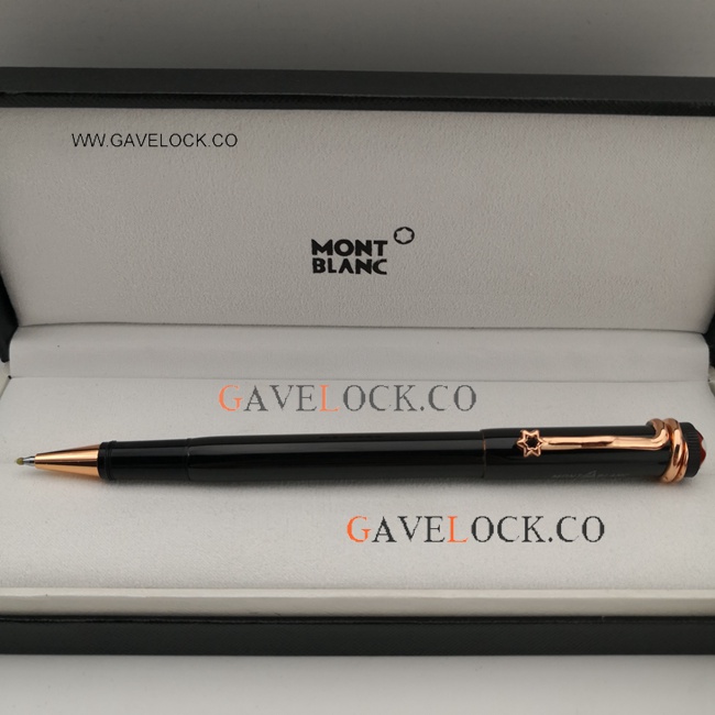 AAA Montblanc Heritage Collection Rouge Et Noir Rollerball Rose Gold Clip